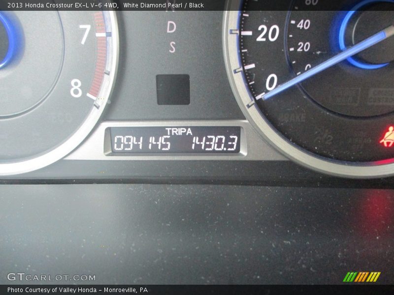 White Diamond Pearl / Black 2013 Honda Crosstour EX-L V-6 4WD