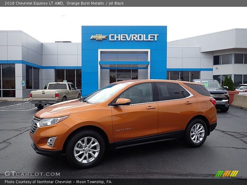 Orange Burst Metallic / Jet Black 2018 Chevrolet Equinox LT AWD