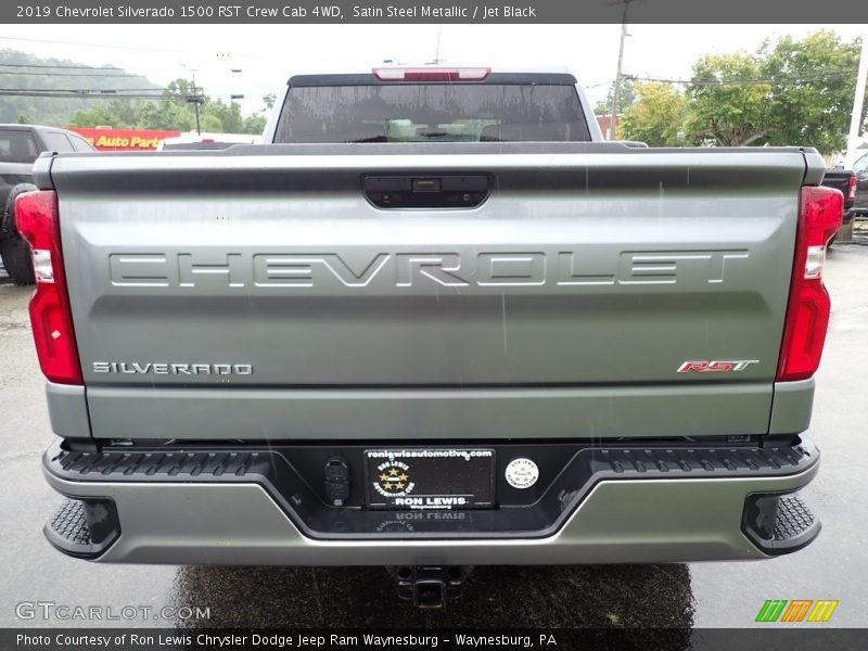 Satin Steel Metallic / Jet Black 2019 Chevrolet Silverado 1500 RST Crew Cab 4WD