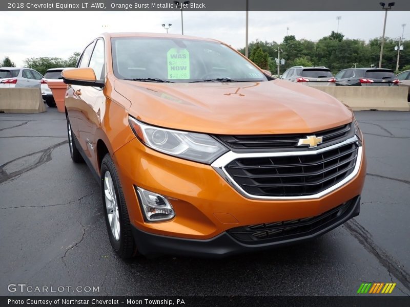 Orange Burst Metallic / Jet Black 2018 Chevrolet Equinox LT AWD
