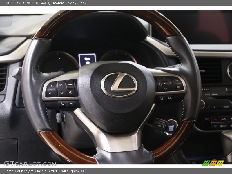 Atomic Silver / Black 2018 Lexus RX 350L AWD