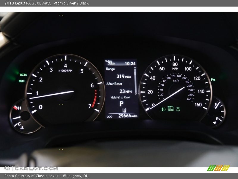Atomic Silver / Black 2018 Lexus RX 350L AWD
