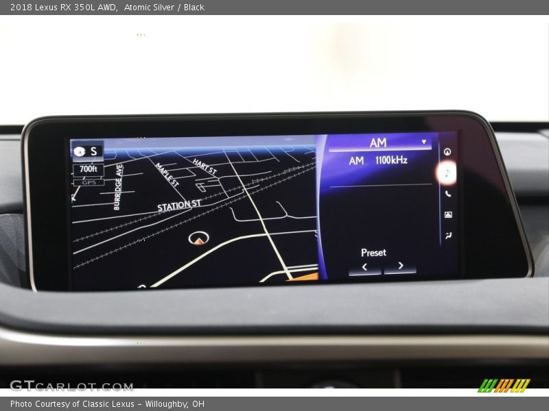Atomic Silver / Black 2018 Lexus RX 350L AWD