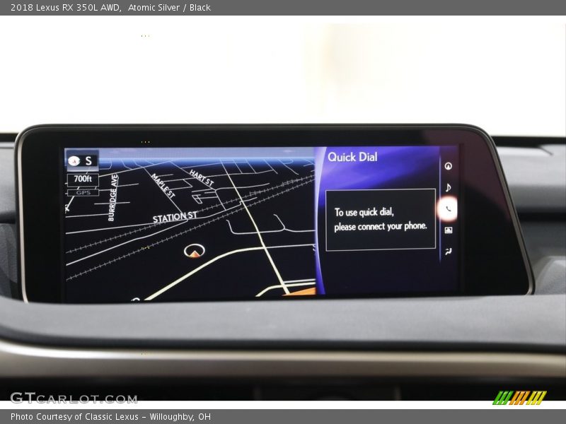 Atomic Silver / Black 2018 Lexus RX 350L AWD