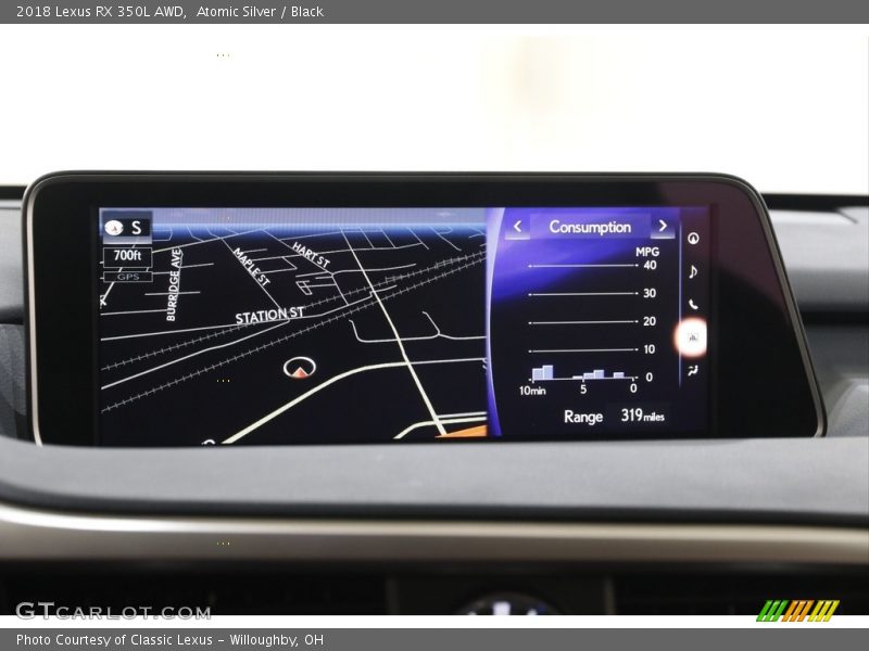 Atomic Silver / Black 2018 Lexus RX 350L AWD