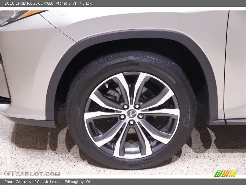 Atomic Silver / Black 2018 Lexus RX 350L AWD