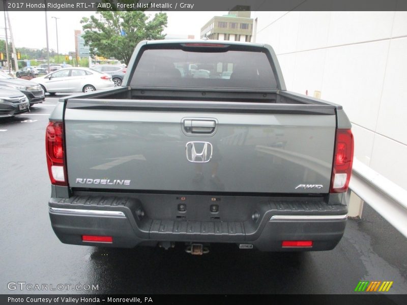 Forest Mist Metallic / Gray 2017 Honda Ridgeline RTL-T AWD