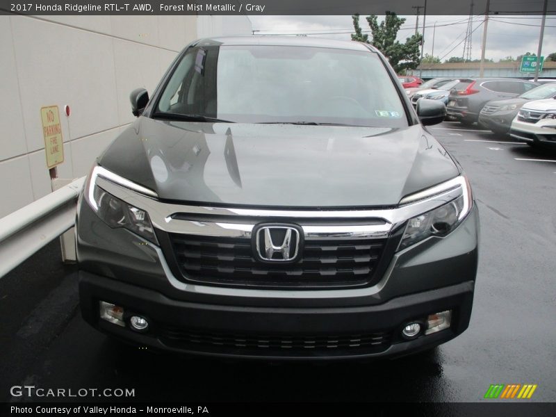 Forest Mist Metallic / Gray 2017 Honda Ridgeline RTL-T AWD