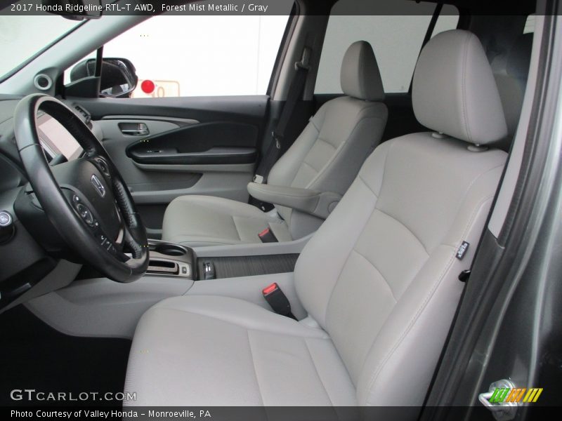 Forest Mist Metallic / Gray 2017 Honda Ridgeline RTL-T AWD