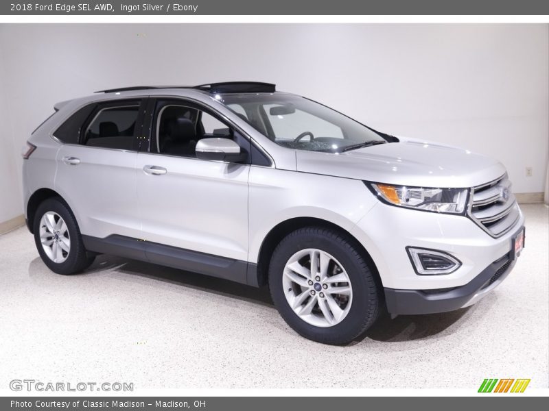 Ingot Silver / Ebony 2018 Ford Edge SEL AWD