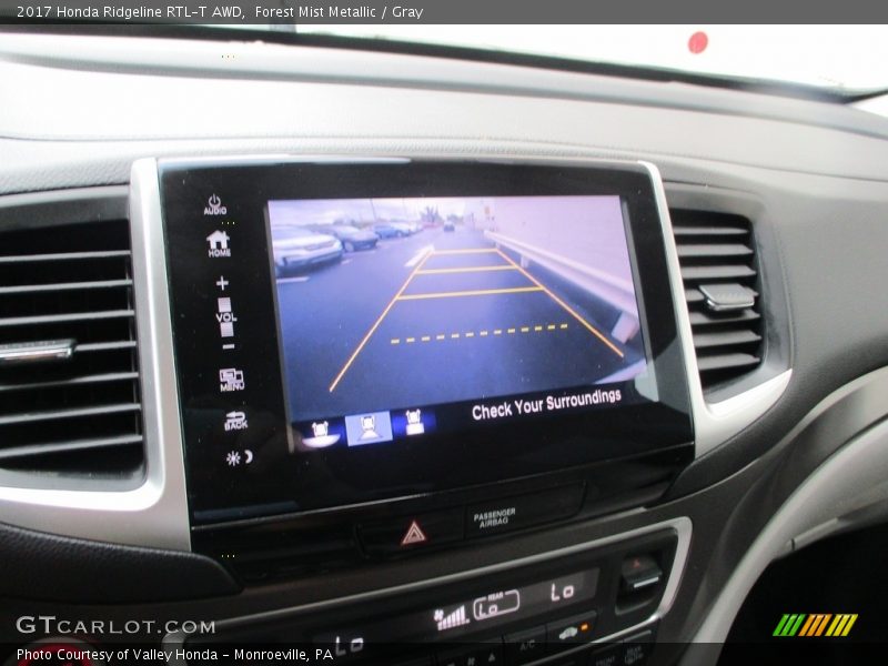 Forest Mist Metallic / Gray 2017 Honda Ridgeline RTL-T AWD
