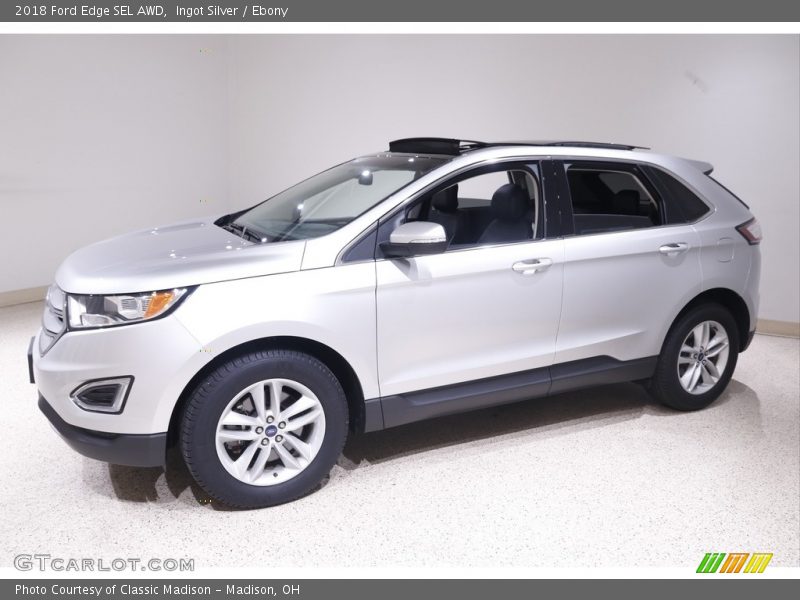 Ingot Silver / Ebony 2018 Ford Edge SEL AWD