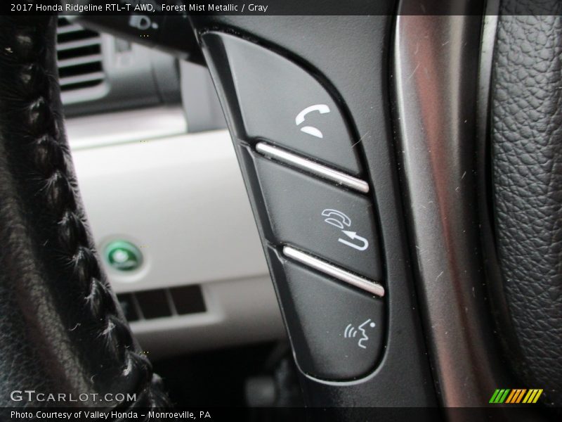 Forest Mist Metallic / Gray 2017 Honda Ridgeline RTL-T AWD