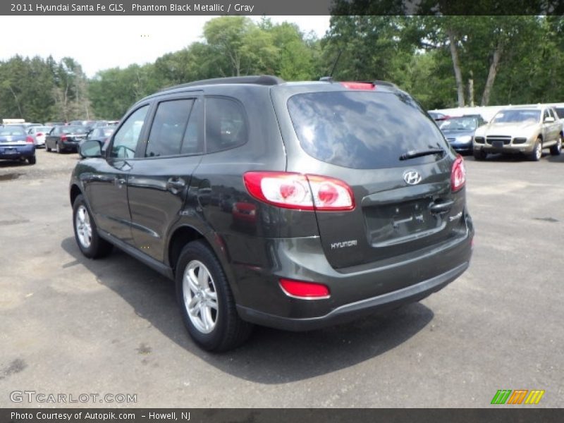 Phantom Black Metallic / Gray 2011 Hyundai Santa Fe GLS