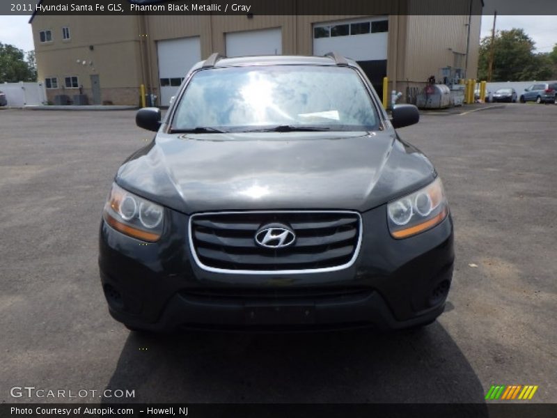 Phantom Black Metallic / Gray 2011 Hyundai Santa Fe GLS