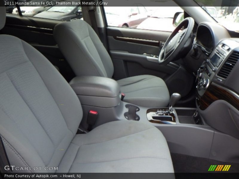 Phantom Black Metallic / Gray 2011 Hyundai Santa Fe GLS