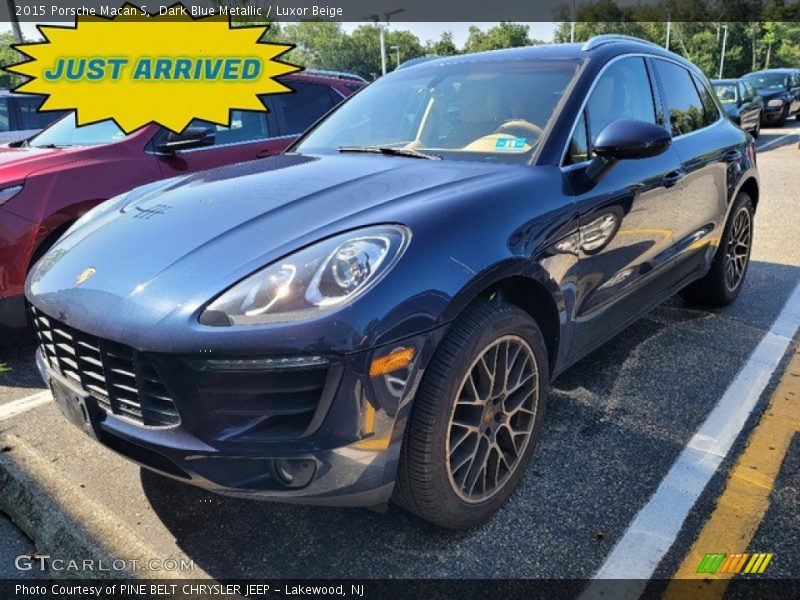 Dark Blue Metallic / Luxor Beige 2015 Porsche Macan S