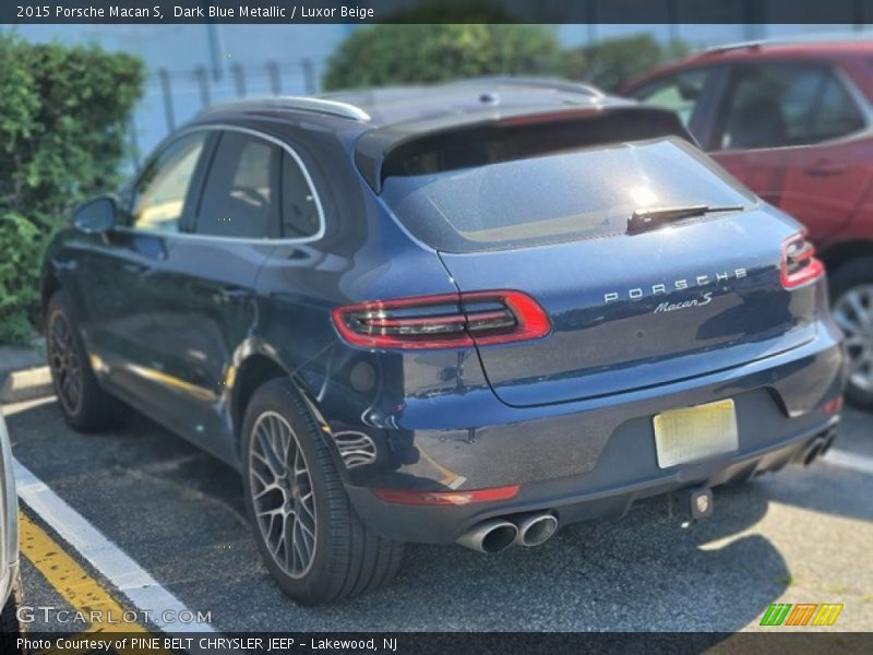 Dark Blue Metallic / Luxor Beige 2015 Porsche Macan S