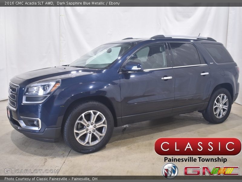 Dark Sapphire Blue Metallic / Ebony 2016 GMC Acadia SLT AWD