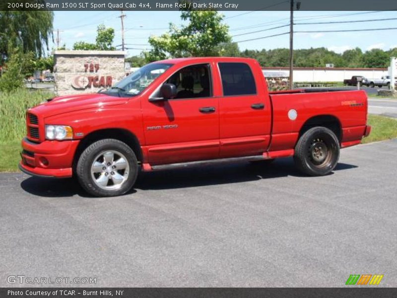 Flame Red / Dark Slate Gray 2004 Dodge Ram 1500 SLT Sport Quad Cab 4x4