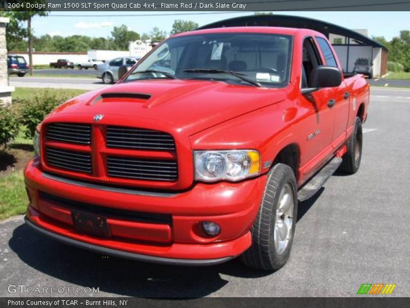 Flame Red / Dark Slate Gray 2004 Dodge Ram 1500 SLT Sport Quad Cab 4x4