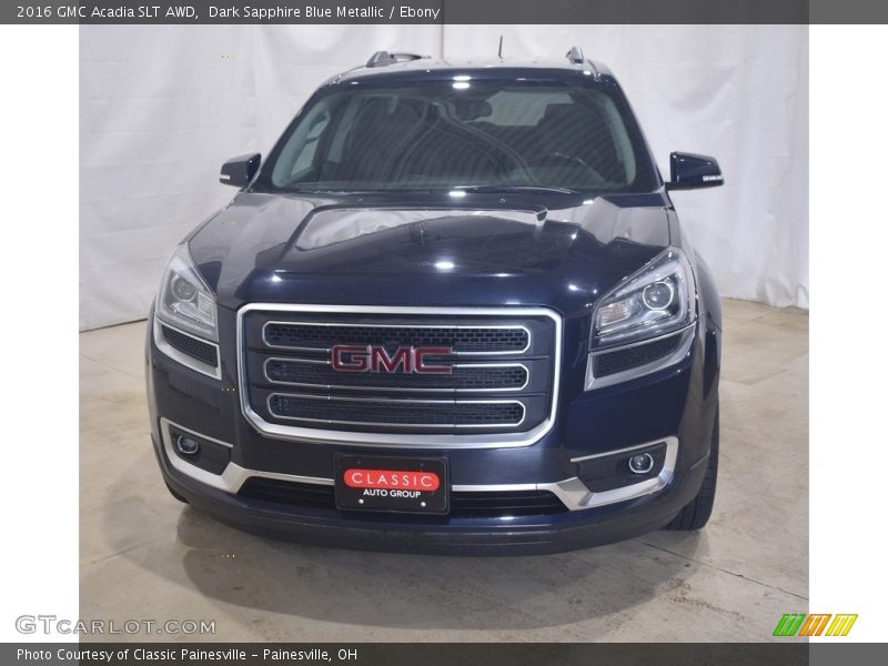 Dark Sapphire Blue Metallic / Ebony 2016 GMC Acadia SLT AWD