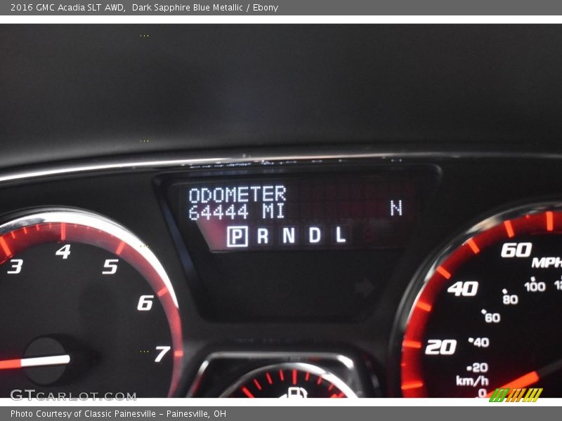 Dark Sapphire Blue Metallic / Ebony 2016 GMC Acadia SLT AWD