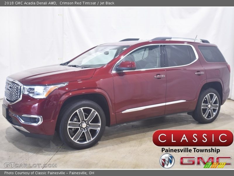 Crimson Red Tintcoat / Jet Black 2018 GMC Acadia Denali AWD