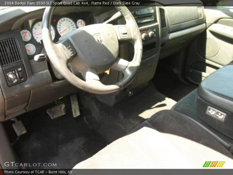 Flame Red / Dark Slate Gray 2004 Dodge Ram 1500 SLT Sport Quad Cab 4x4