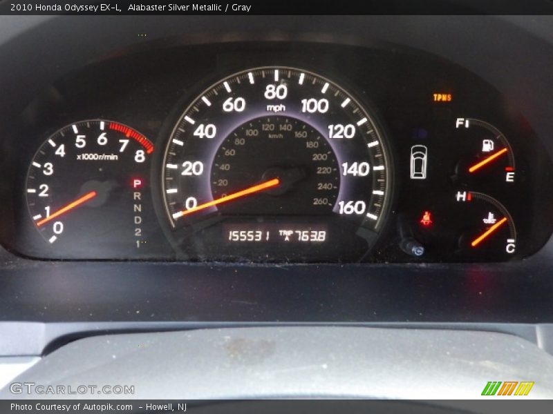 Alabaster Silver Metallic / Gray 2010 Honda Odyssey EX-L