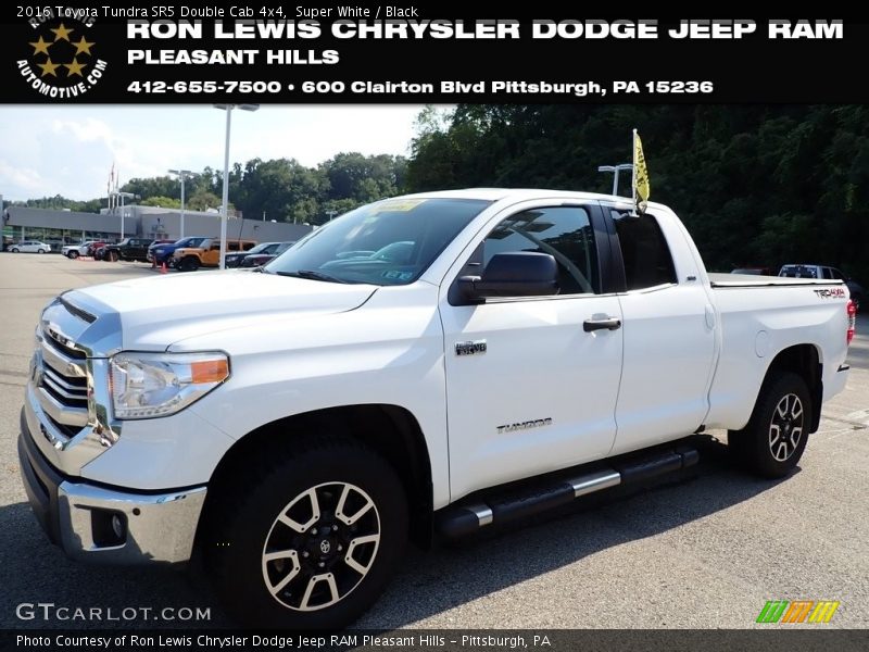 Super White / Black 2016 Toyota Tundra SR5 Double Cab 4x4