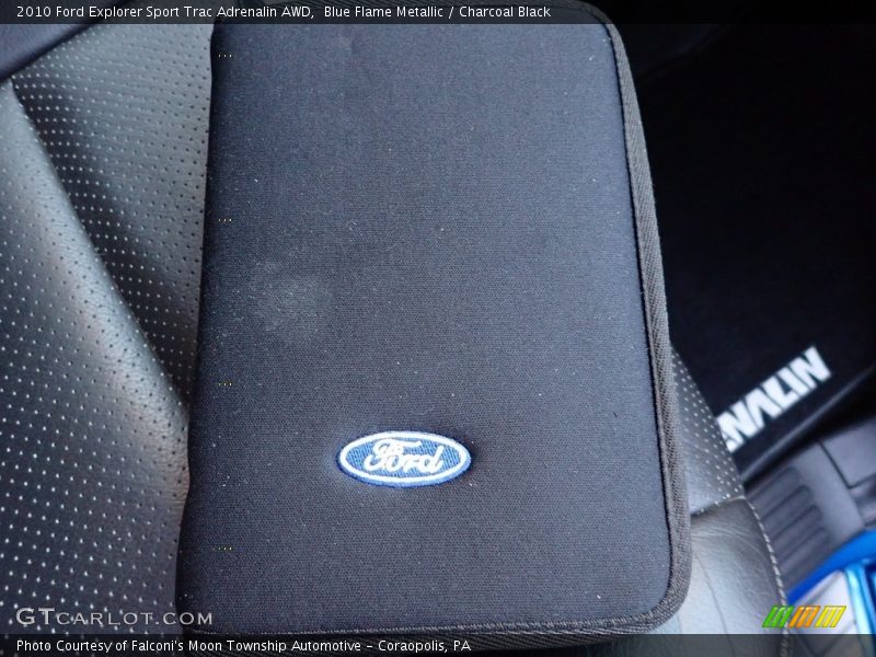 Blue Flame Metallic / Charcoal Black 2010 Ford Explorer Sport Trac Adrenalin AWD