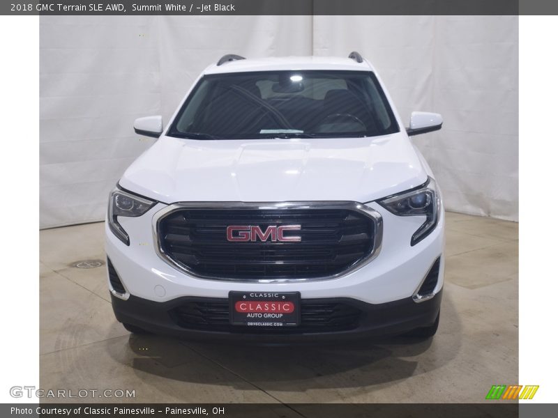 Summit White / ­Jet Black 2018 GMC Terrain SLE AWD