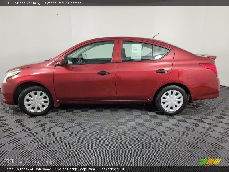 Cayenne Red / Charcoal 2017 Nissan Versa S