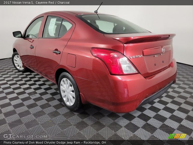 Cayenne Red / Charcoal 2017 Nissan Versa S