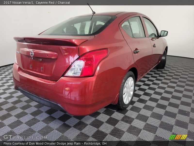 Cayenne Red / Charcoal 2017 Nissan Versa S