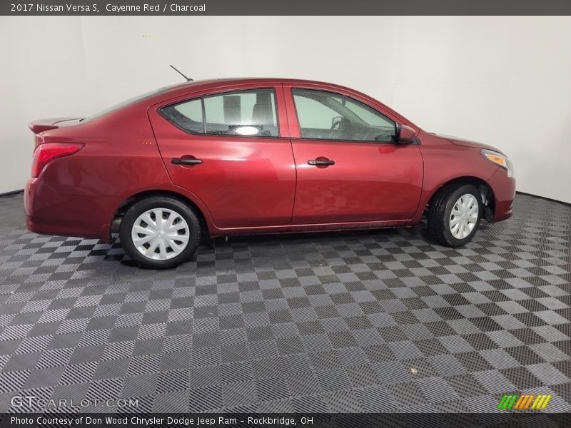 Cayenne Red / Charcoal 2017 Nissan Versa S