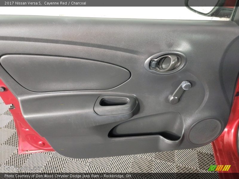 Cayenne Red / Charcoal 2017 Nissan Versa S
