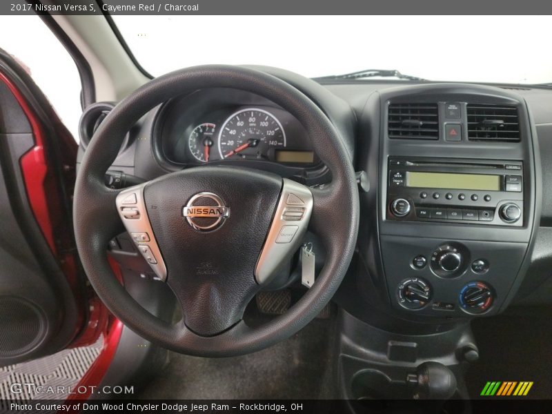 Cayenne Red / Charcoal 2017 Nissan Versa S