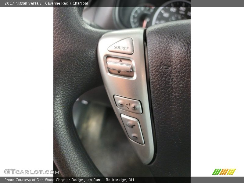Cayenne Red / Charcoal 2017 Nissan Versa S