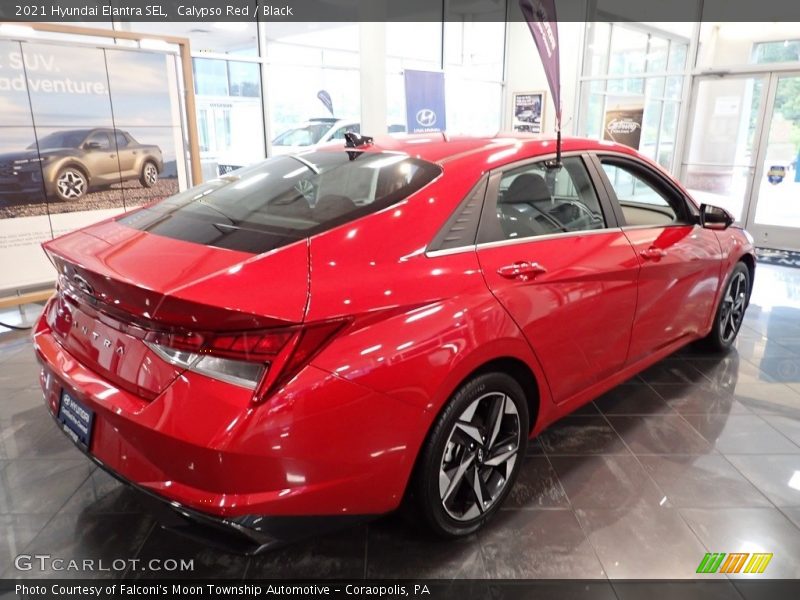 Calypso Red / Black 2021 Hyundai Elantra SEL