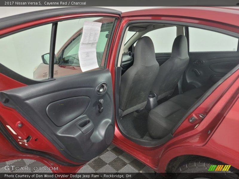 Cayenne Red / Charcoal 2017 Nissan Versa S