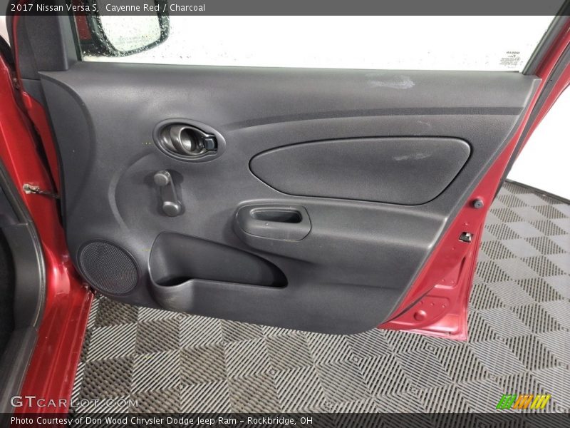 Cayenne Red / Charcoal 2017 Nissan Versa S