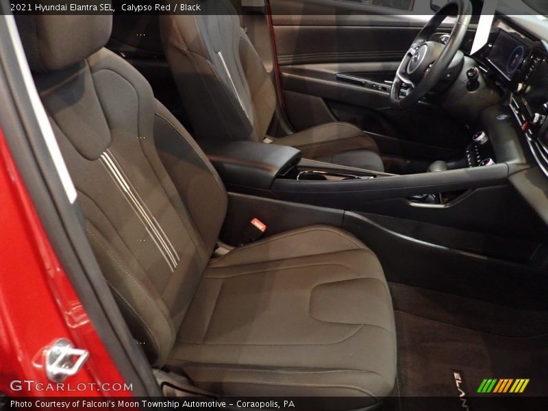 Calypso Red / Black 2021 Hyundai Elantra SEL
