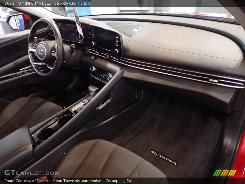 Calypso Red / Black 2021 Hyundai Elantra SEL