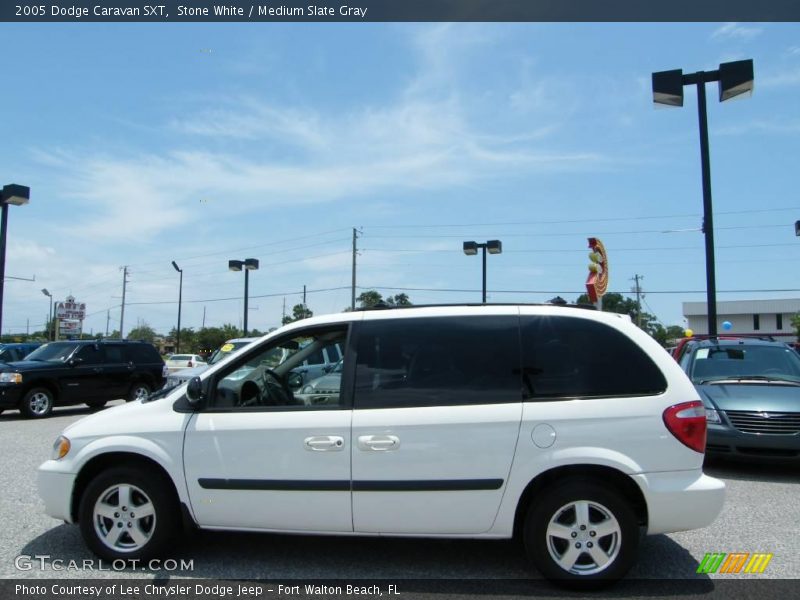 Stone White / Medium Slate Gray 2005 Dodge Caravan SXT