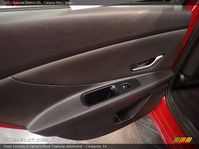 Calypso Red / Black 2021 Hyundai Elantra SEL