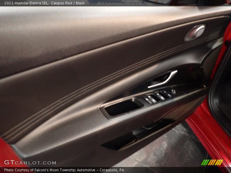 Calypso Red / Black 2021 Hyundai Elantra SEL