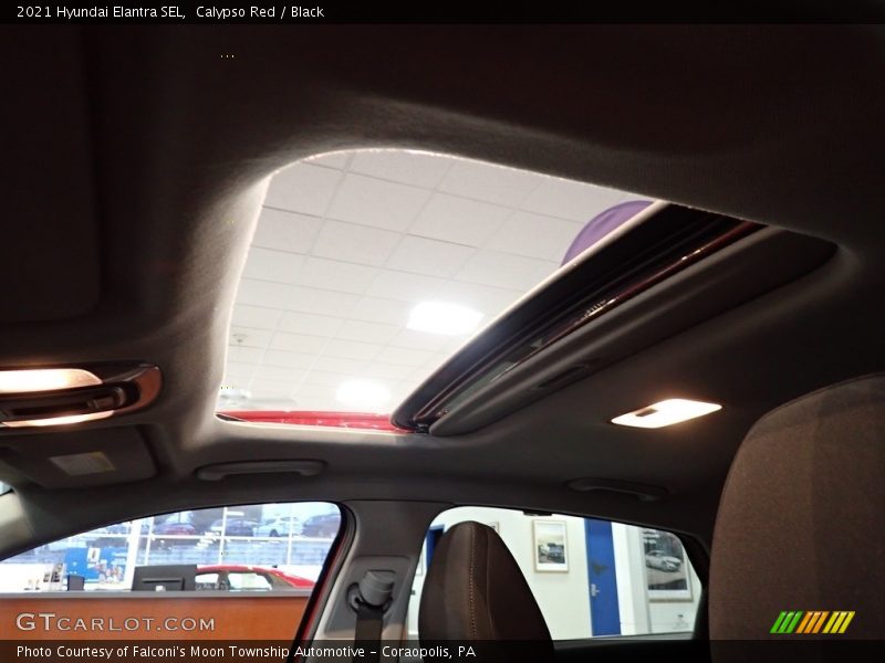 Calypso Red / Black 2021 Hyundai Elantra SEL