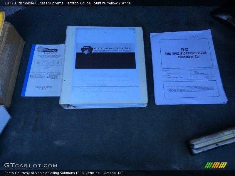 Books/Manuals of 1972 Cutlass Supreme Hardtop Coupe